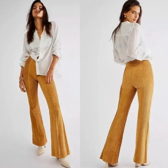 Free People pull on velvet flares - Picture 2 of 5